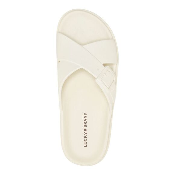 NWT LUCKY BRAND Womens Ivory Roseleen Round Toe Slip On Slide Sandals 10 M - Picture 3 of 5
